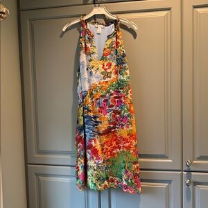 NWOT Vibrant  Multicolor Sleeveless Dress L